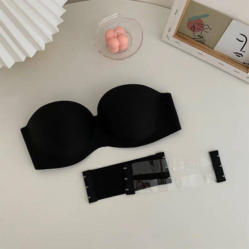 Soutien-gorge push-up invisible sans bretelles, sans couture, antidérapant, bralette dos nu, tube to