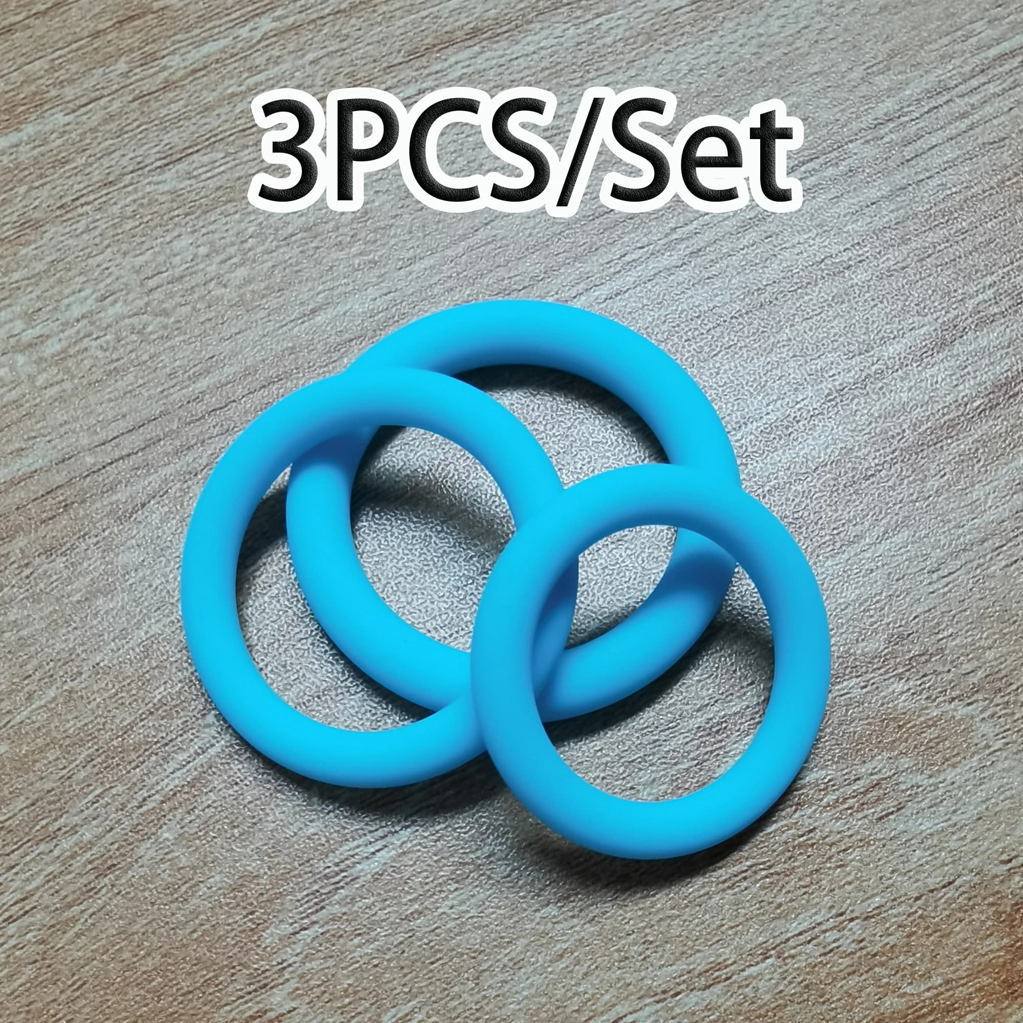Anneaux péniens 3 pièces Flash dans la nuit serrure anneau de pénis en Silicone Durable jouets sexue