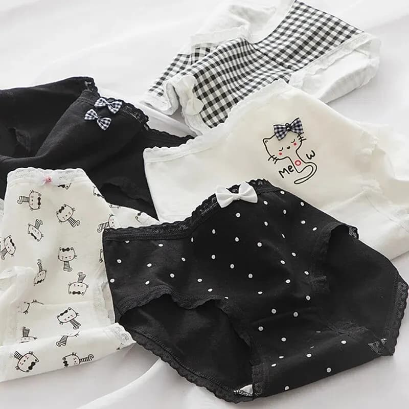 Lingerie sexy, culottes mignonnes à motifs de dessins animés, sous-vêtements doux pour femmes, fille