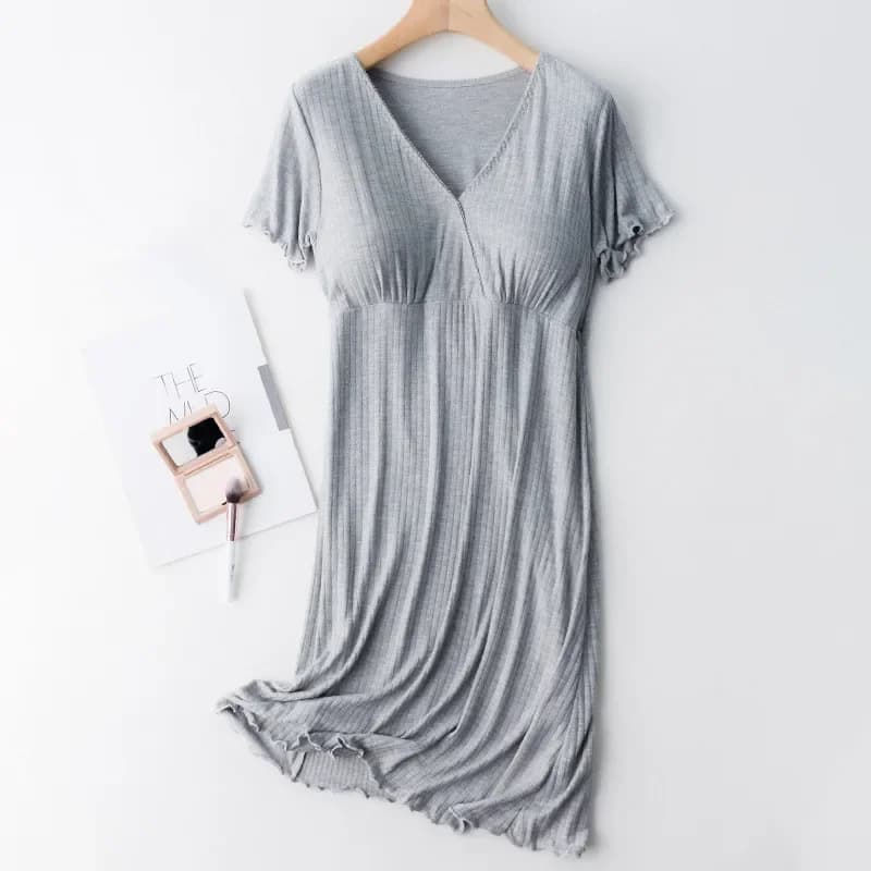 pyjama allaitement maternité vêtements grossesse ete coton robe pour femme enceinte chemise de nuit 