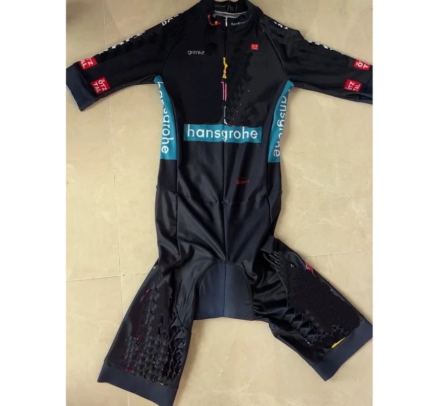 Combinaison découpée au LASER 2024, équipe BULL BORAful, body court à manches longues, Maillot de cy