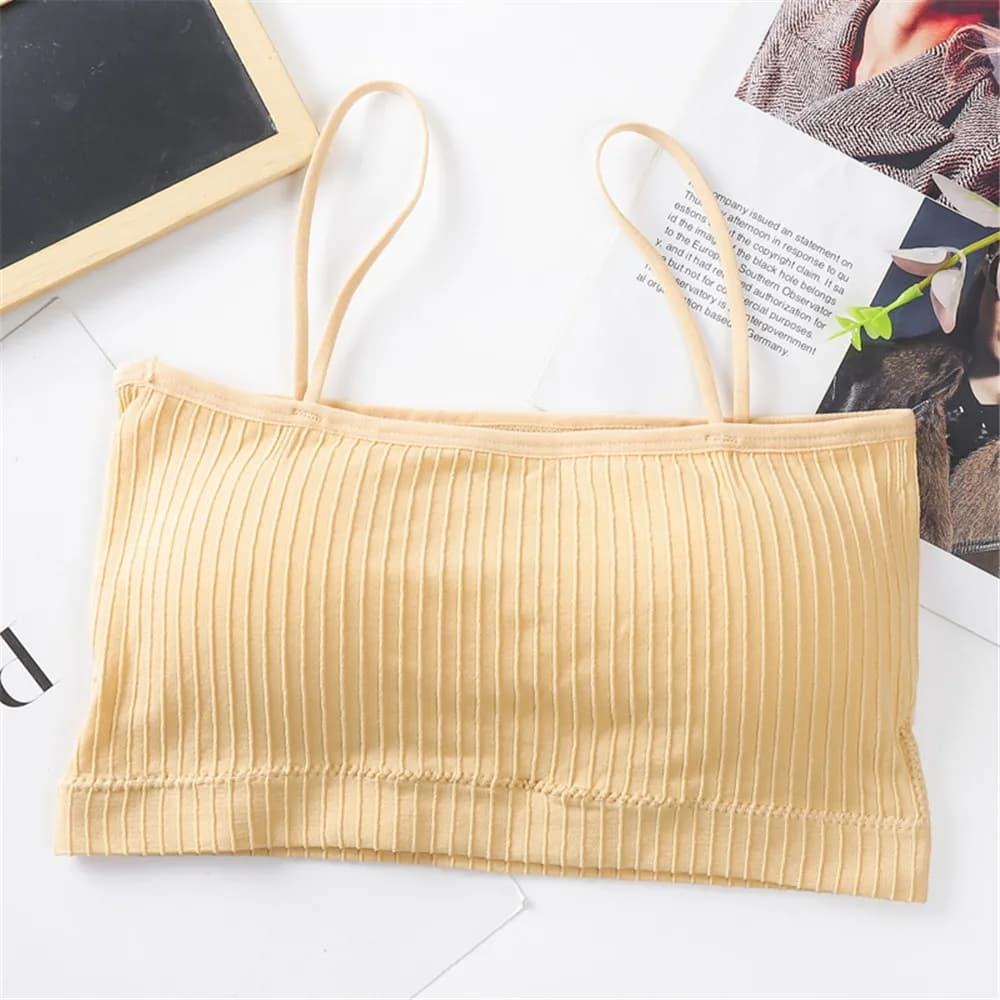 Casual Femmes Soutien-Gorge Précieux Y-Avec Coussinets De Tasse À Cinq Doigts Spaghetti Cami Top Gla