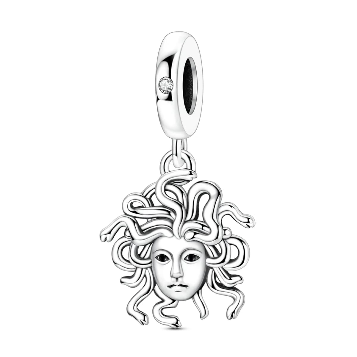 Breloque Medusa en argent sterling 925, mythologie grecque, perle pendante pour bracelets et collier