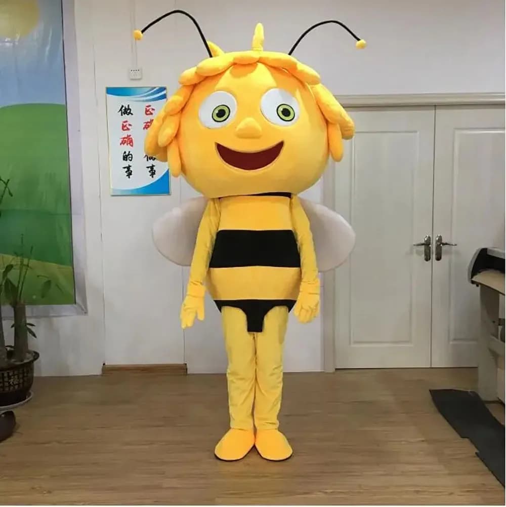 Mayan Bee Mascotte drôle fête marche personnage de dessin animé Costume Mardi Gras jeu de rôle décor