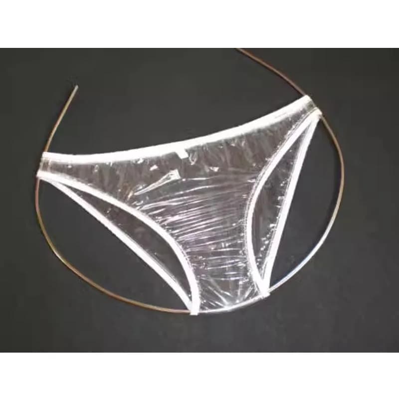 Culotte transparente Sexy pour hommes, pantalon en PVC transparent, Boxer pour femmes, doux et lisse