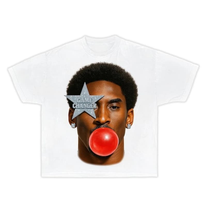 Bryant Bubble Gum Pop Vintage manches courtes T-shirt été hommes femmes Streetwear Y2K mode Harajuku