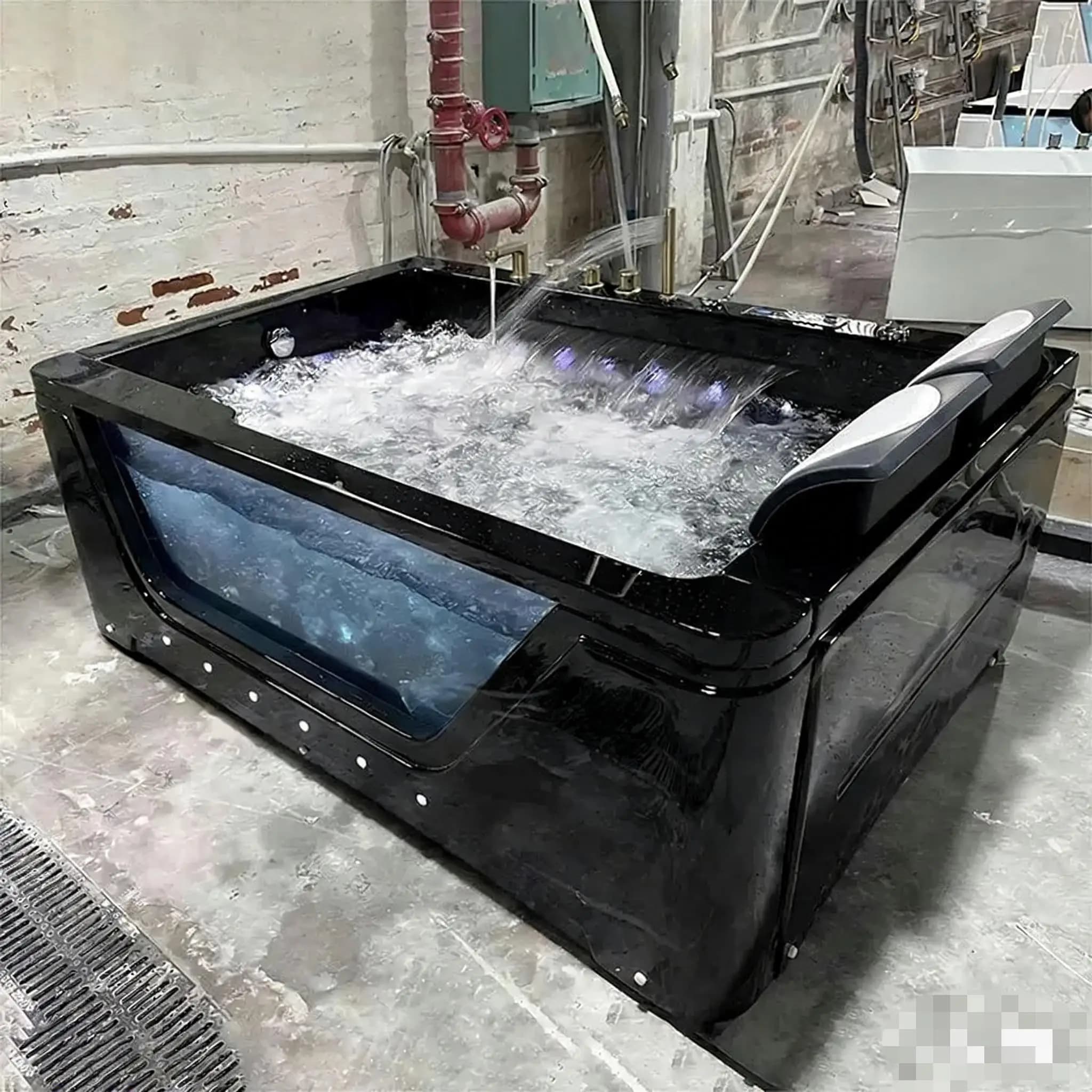 Nouvelle Conception en Promotion : Jacuzzi Spa Extérieur 5 Personnes avec Massage, Baignoire en Acry