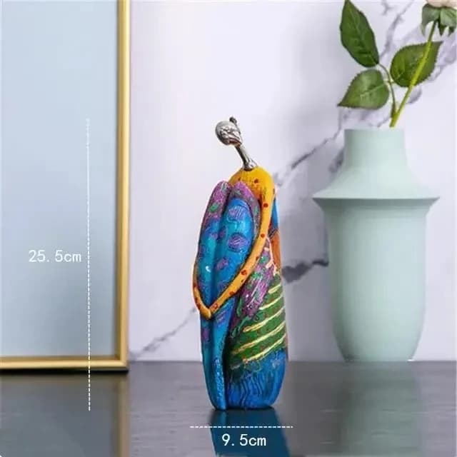 Peinture femme résine Statue Figurines pour intérieur maison chambre salon décor accessoires moderne
