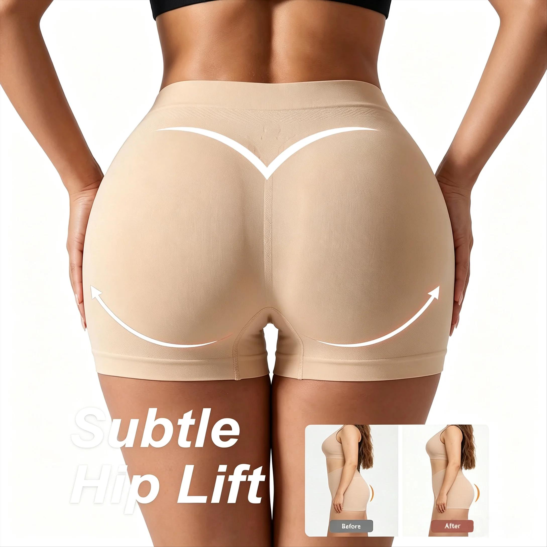 Culotte gainante sans couture pour femme, taille basse, effet ventre plat, respirante, confortable, 