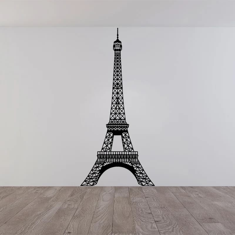 Autocollant en Vinyle de la Tour Eiffel, Design d'NikFrançais, Décoration Murale de Paris, Décor de