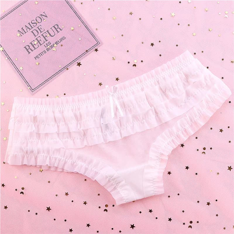Doux femme culotte gâteau couche dentelle slips à pois fleur motif maille respirant confortable sous