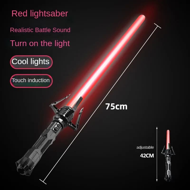 Épée laser double épées rouges et bleues 2 en 1, arme scintillante, accessoires photo de fête de vac