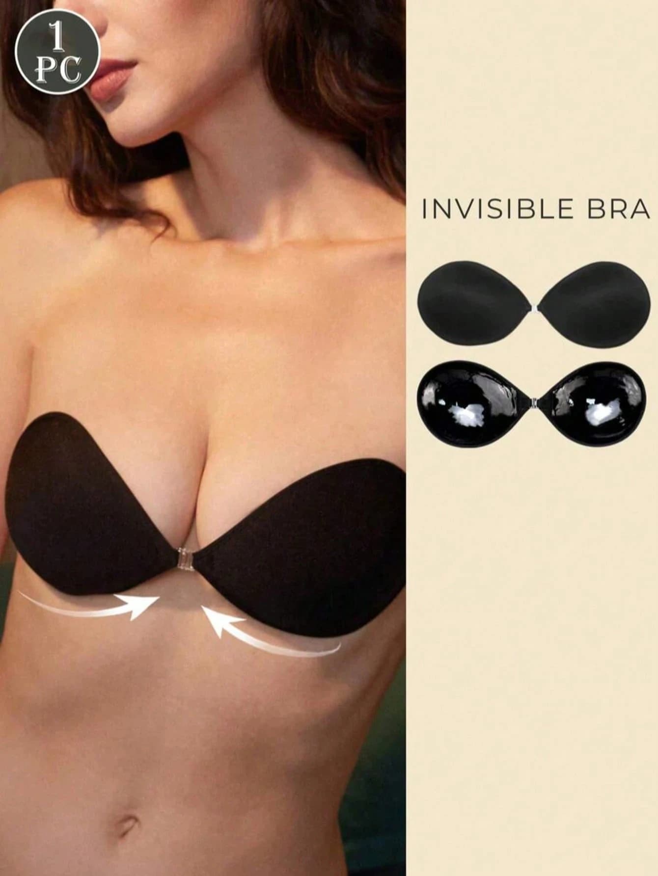 Coussinets de soutien-gorge ronds à bords arrondis, non rembourrés, effet liftant naturel, résistant
