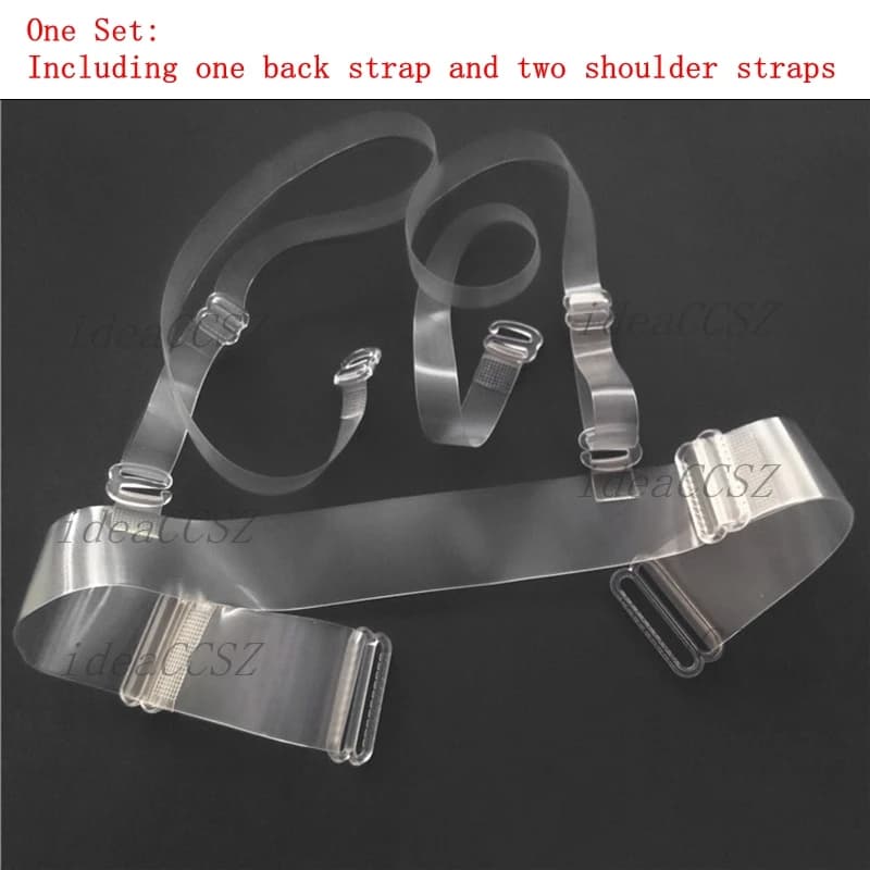 Bretelles de soutien-gorge en silicone transparentes pour femmes, ceinture élastique invisible, sang