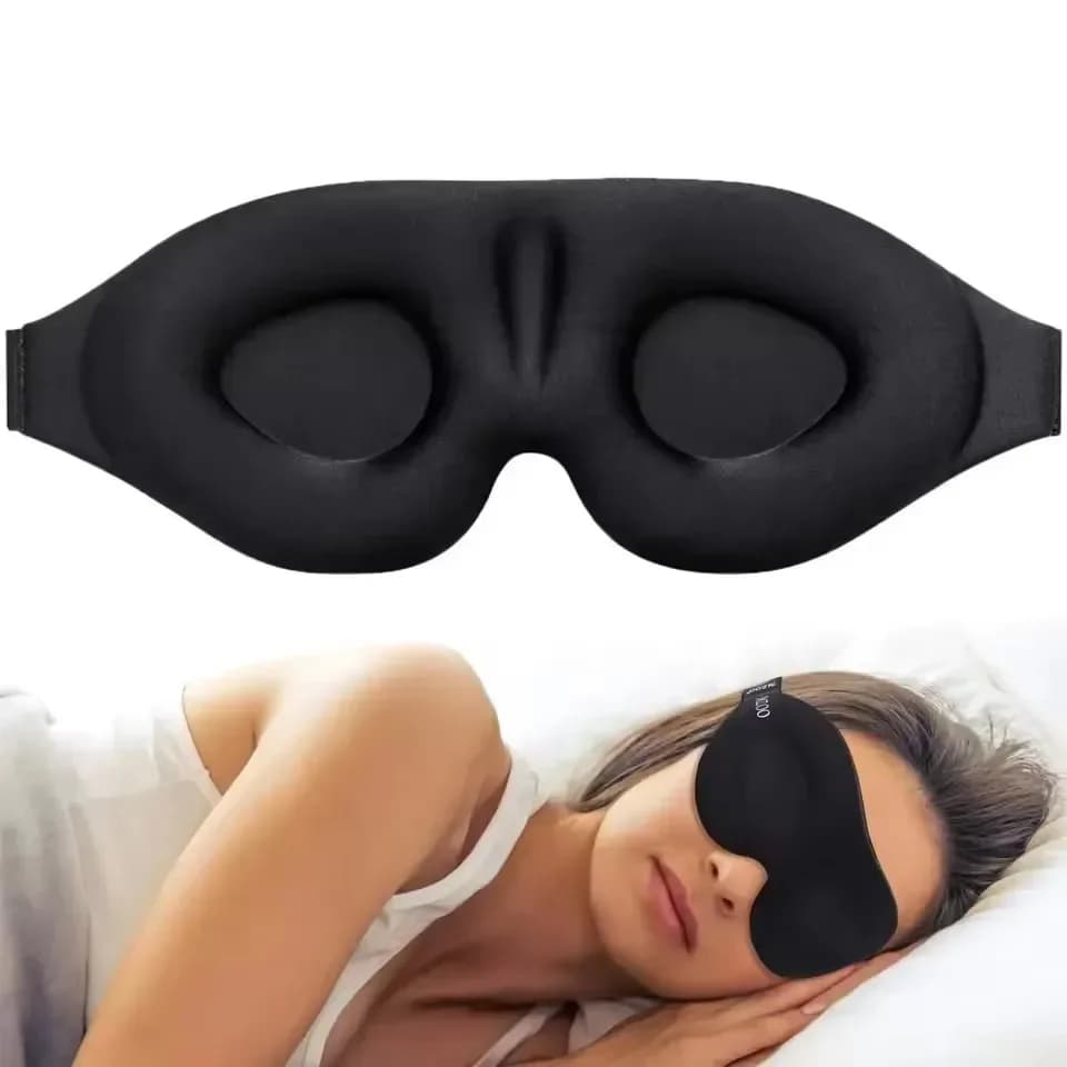 Masque de sommeil 3D profilé, cache-yeux concave moulé, masques de nuit pour le visage bloquant la l