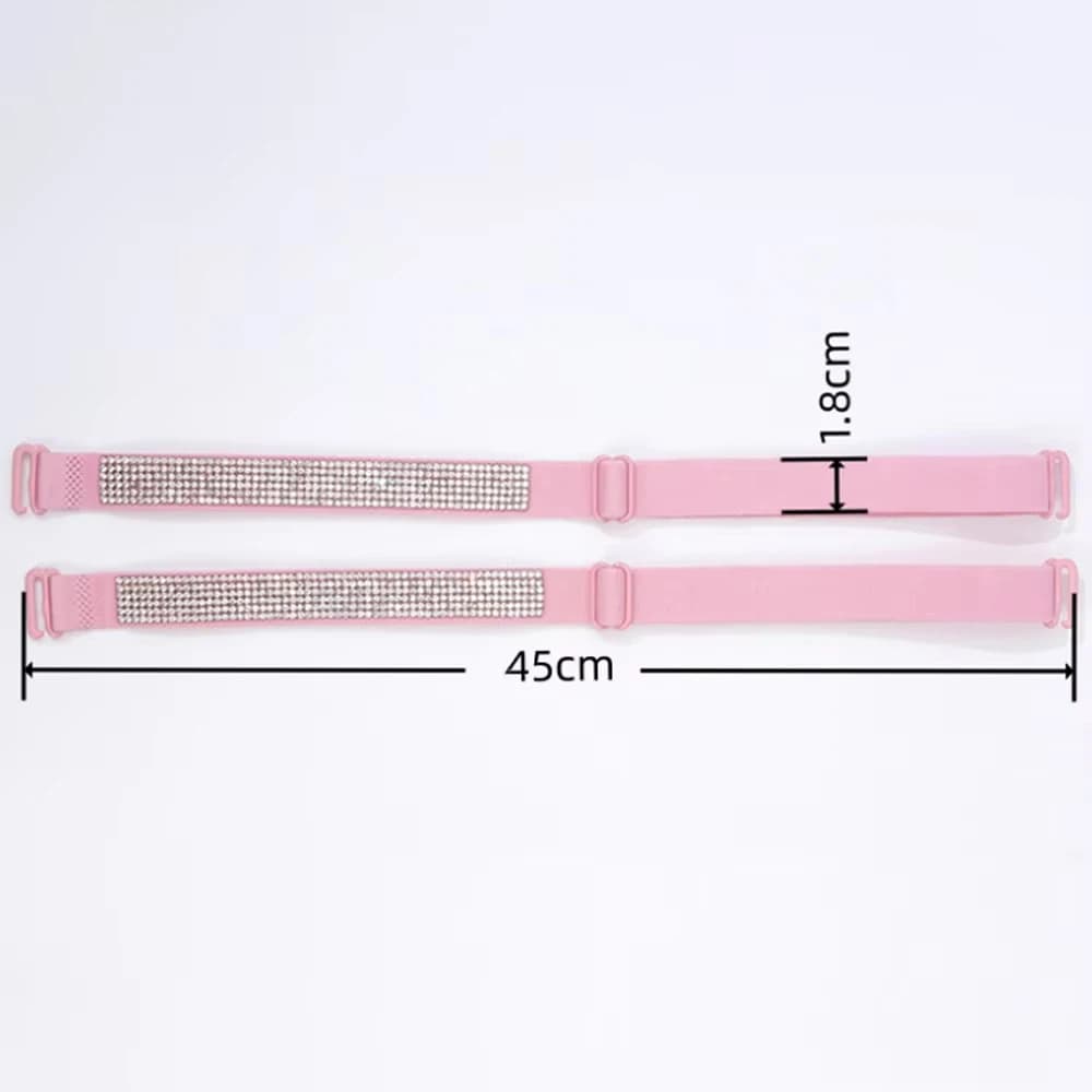 Bretelles de soutien-gorge invisibles sexy pour femmes, avec strass, antidérapantes, réglables, acce