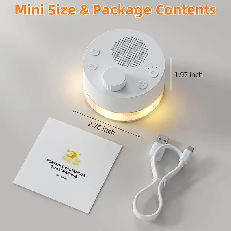2025 Machine à bruit blanc 24 sons apaisants du sommeil Portable bébé Machine de sommeil veilleuses 