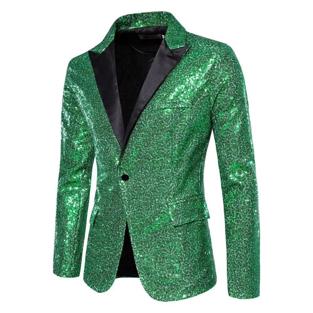 Costume de Performance pour hommes, tenue de discothèque, taille européenne, orné de paillettes, jam