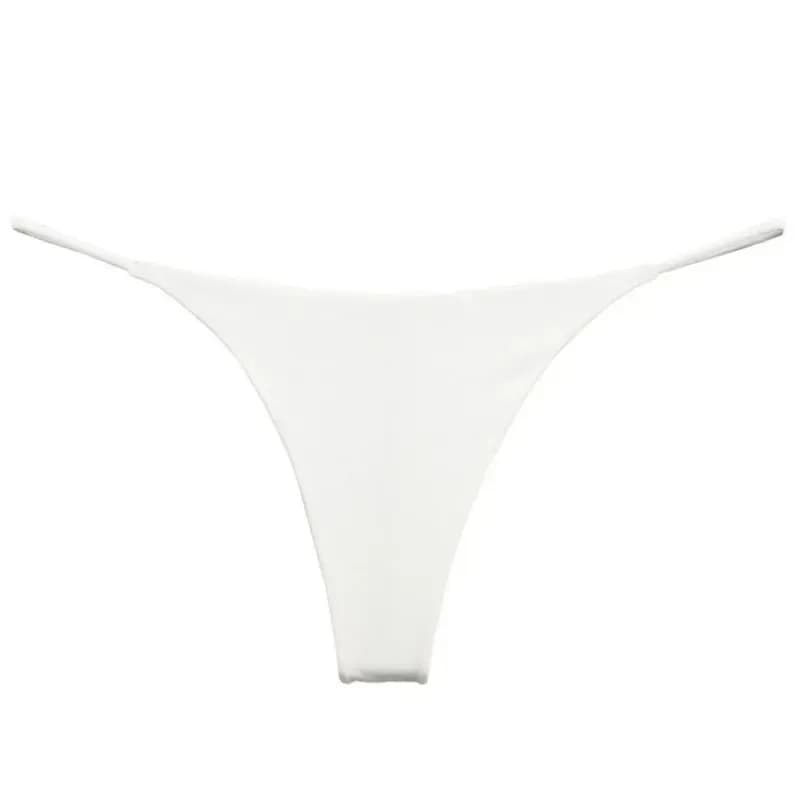 Femmes Sexy taille basse sous-vêtements en string couleur Pure respirant sans couture String mince d
