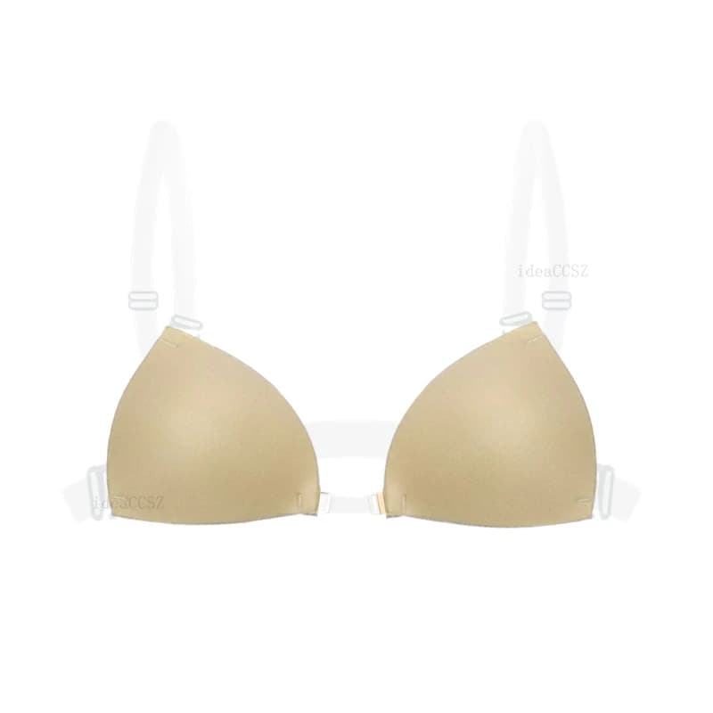 Soutien-gorge collant pour femmes, dos nu, robe de mariée, plongeant en Silicone, col en U profond, 