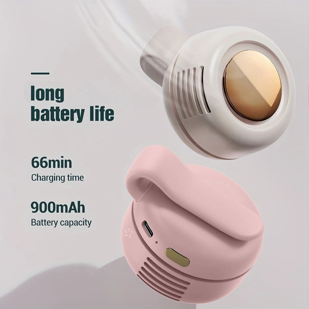 Mini ventilateur tourbillon portable avec clip de taille, 3 vitesses, mains libres, silencieux, pour