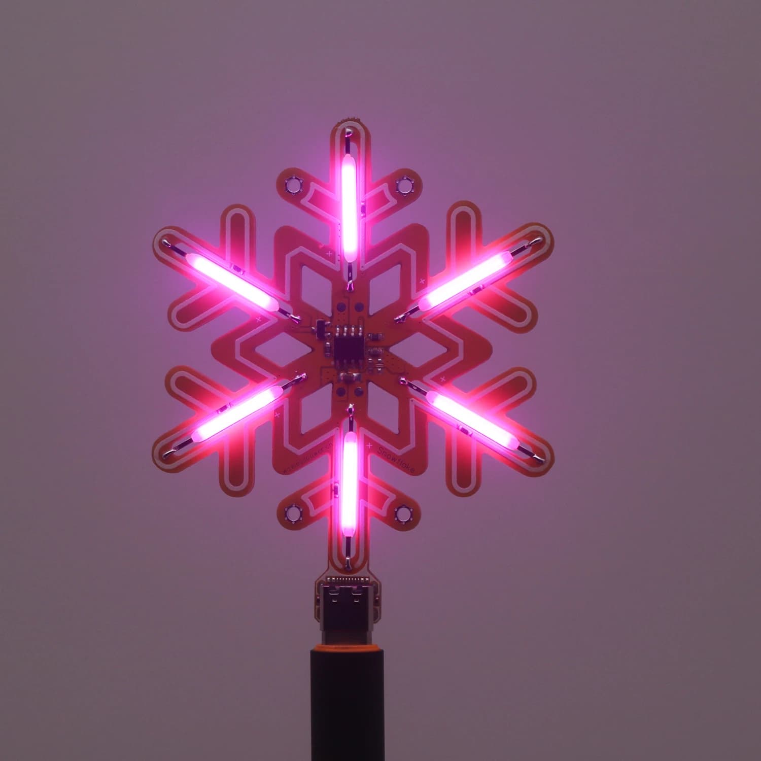 Lampe LED en céramique USB TYPE-C à intensité variable effet flocon de neige, lumière chaude, pour c