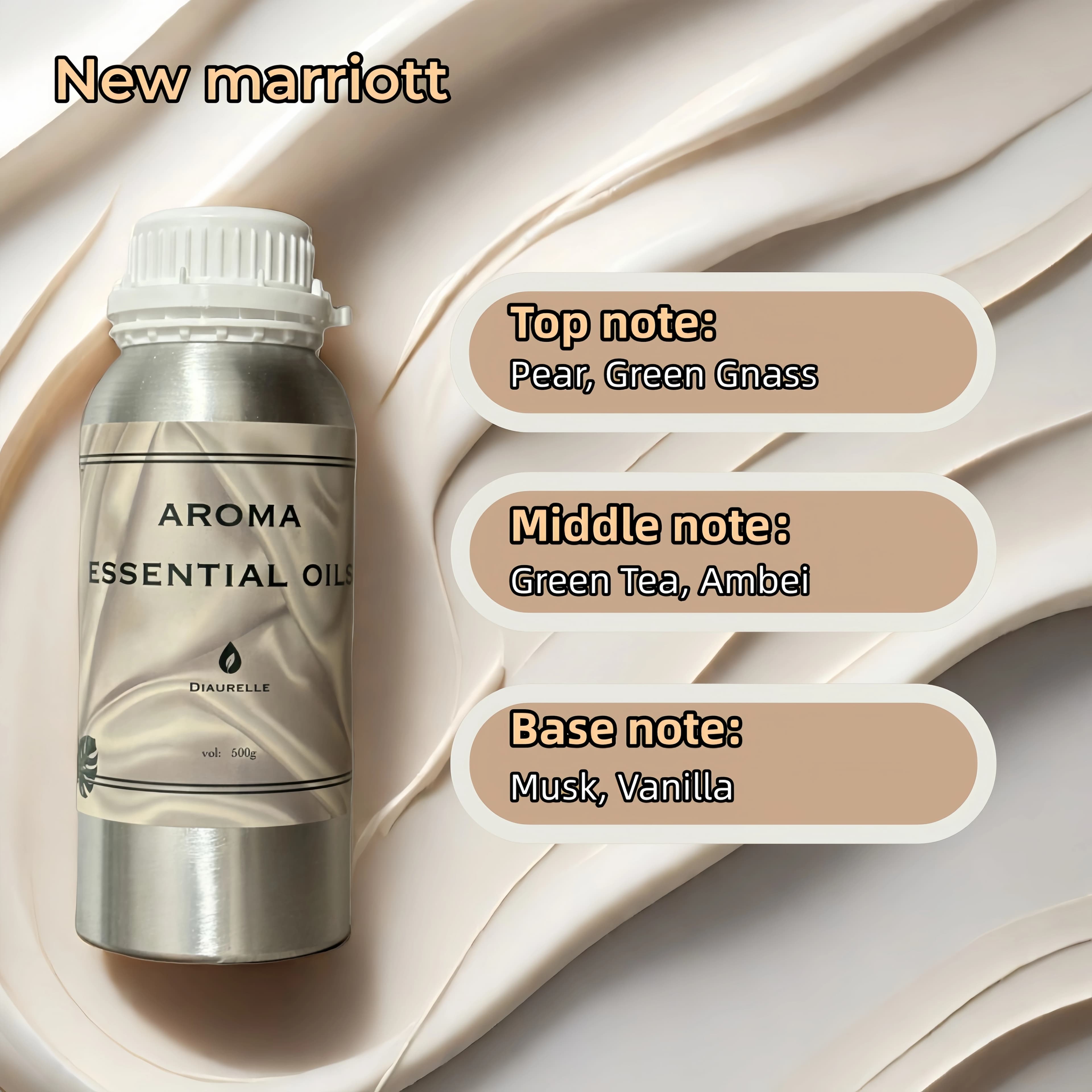 Huile Essentielle Parfumée 500ml pour Diffuseur, Aromathérapie, Huile Parfumée pour Maison, Bureau, 