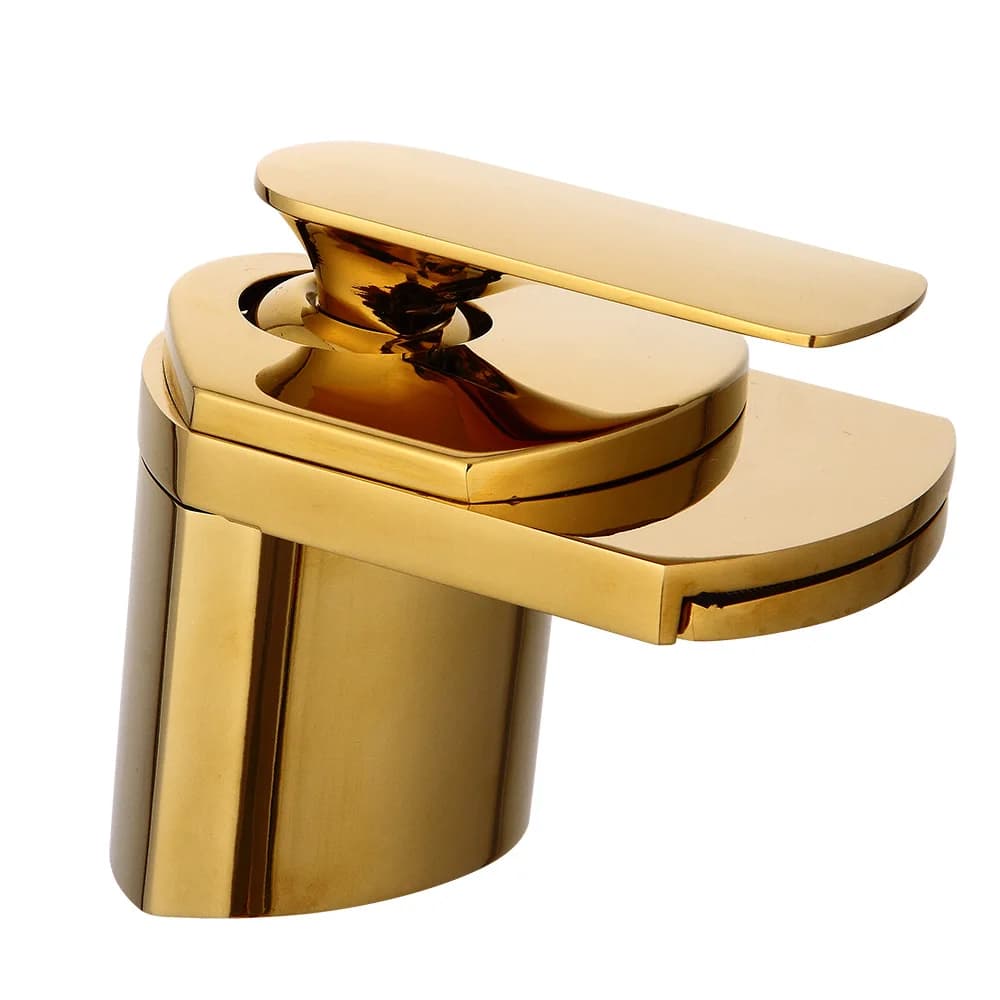 Robinet mélangeur cascade BAKALA Toad en laiton finition dorée/chromée/nickel brossé pour lavabo, mo
