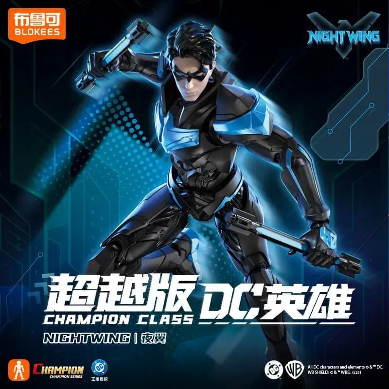 Modèle de blocs de construction Nightwing Hero, figurine d'action assemblée hautement articulée, jou