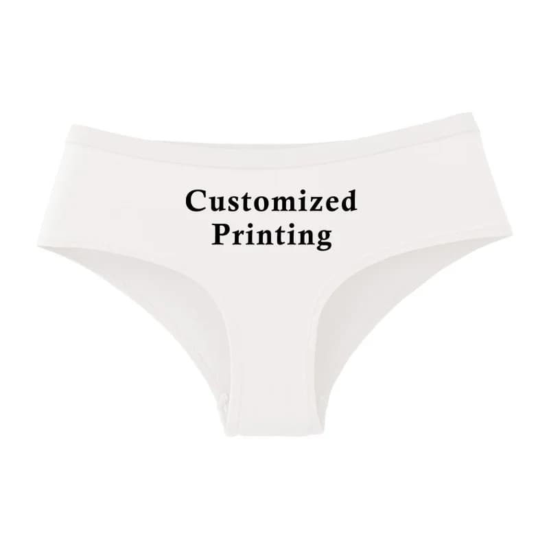 Culottes personnalisées sexy avec logo et textes sur mesure, slips en coton amusants, mignons et sex