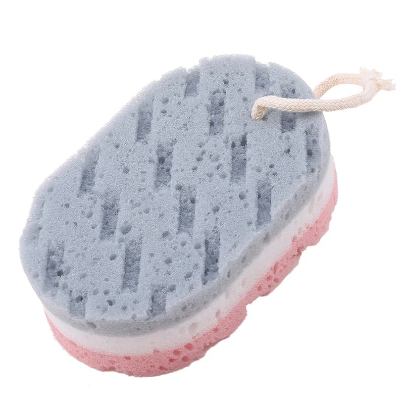 Éponge douce épurateur de corps bain exfoliant gommage éponge brosse de douche nettoyant pour la pea