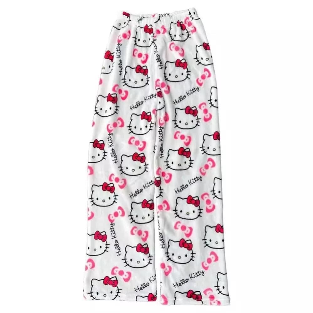 Nouveau Pantalon de Pyjama Hello Kitty 2026 pour Femme, Motif Anime, Dessin Animé, Vêtement de Nuit 