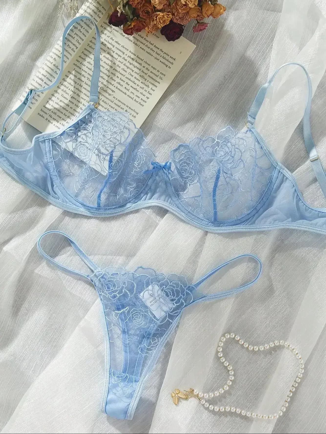 Toucheart 2 pièces ensemble de Lingerie Sexy pour les femmes Perspective érotique ensemble de soutie