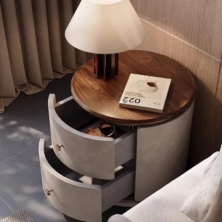Table de chevet de luxe en noyer noir nord-américain, haut de gamme, moderne, créatif, Design nature