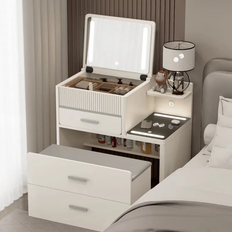 Organiseurs esthétiques, rangement de table de chevet, table de chevet multifonctionnelle, unique, d