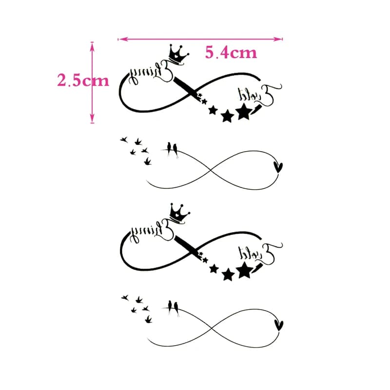 Autocollant de tatouage temporaire étanche Love Is MF ite pour hommes, autocollant de corps, plume, 