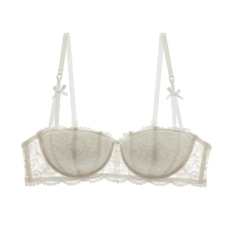 Soutiens-gorge balconnet demi-coupe A D Cup 2024, lingerie sexy en coton avec 4 rangées de crochets,