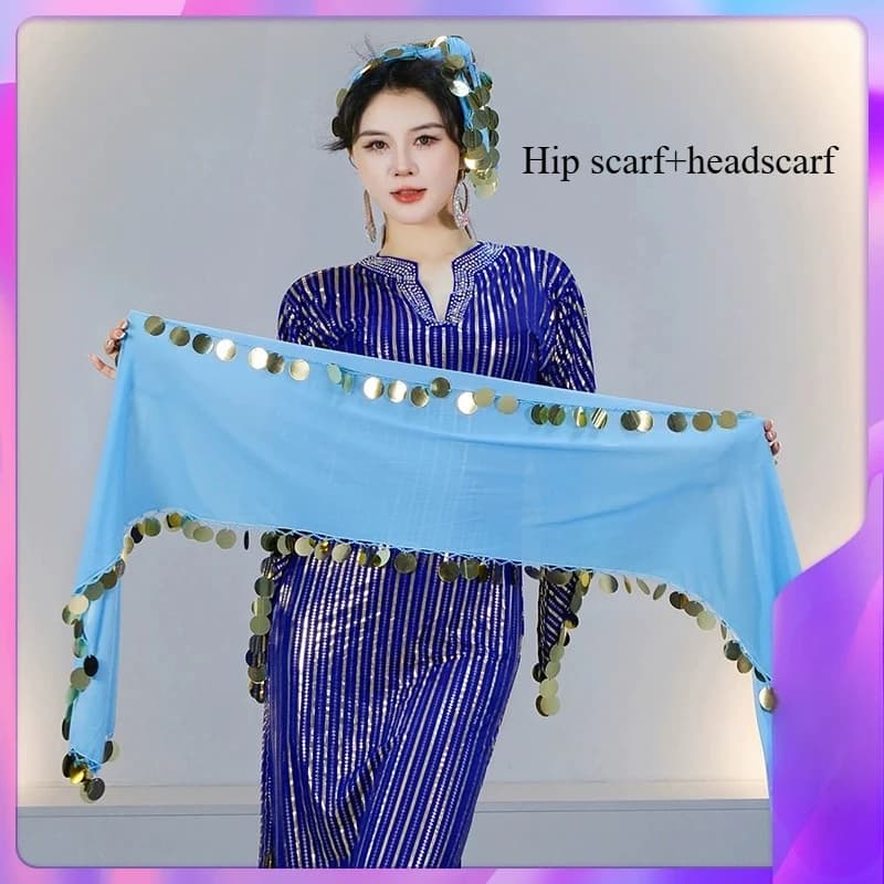 Robe de danse orientale pour femmes, style Shaabi Baladi Saidi, avec de grandes paillettes, costume 