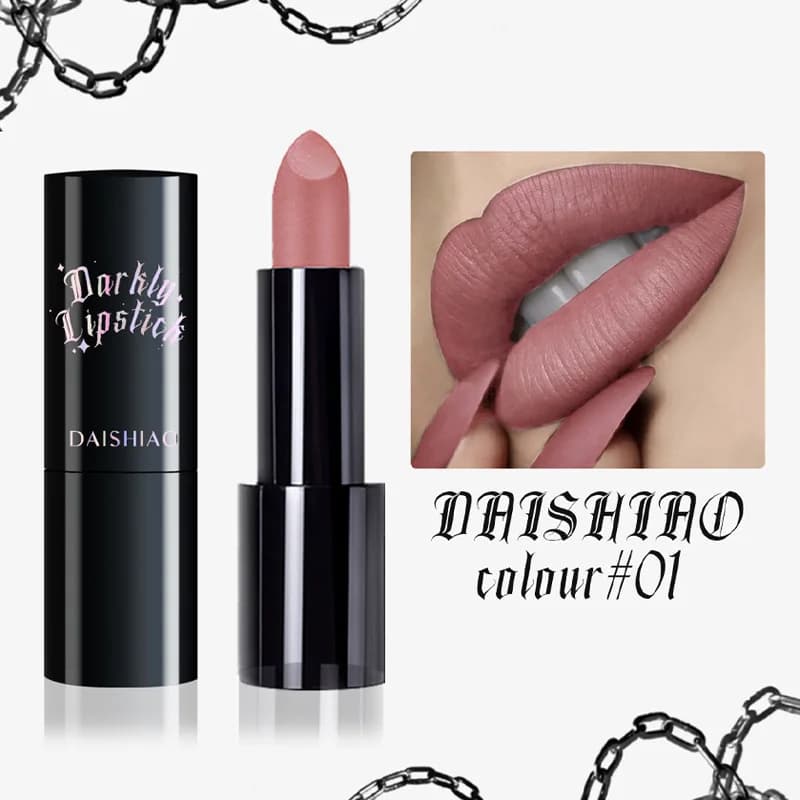 Rouge à lèvres mat noir violet foncé, maquillage d'halloween, imperméable et longue durée, rouge à l