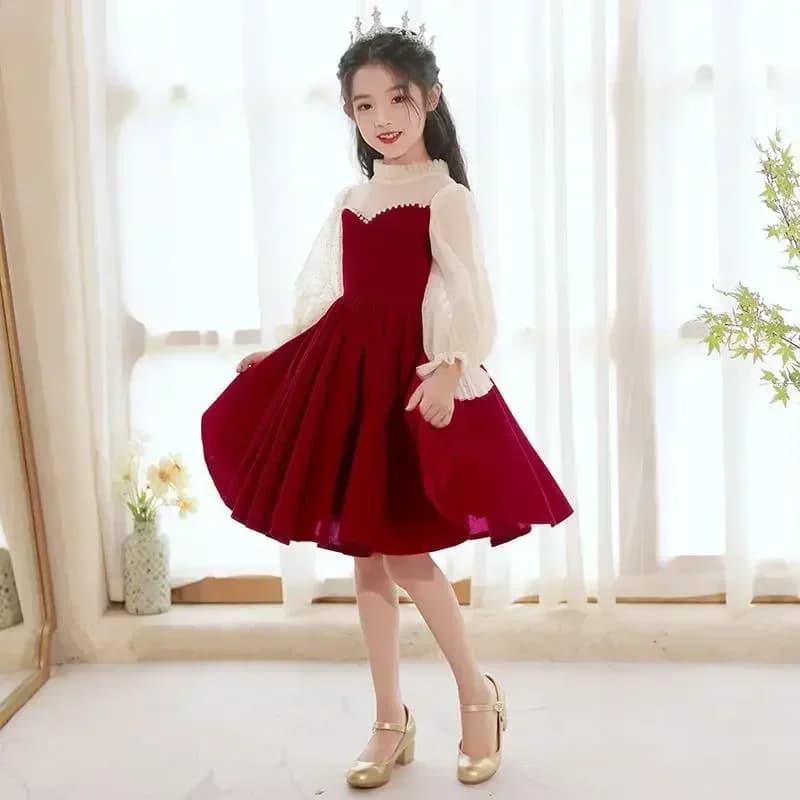 Robe de soirée pour bébés filles, robes d'automne d'anniversaire pour nourrissons, vêtements élégant