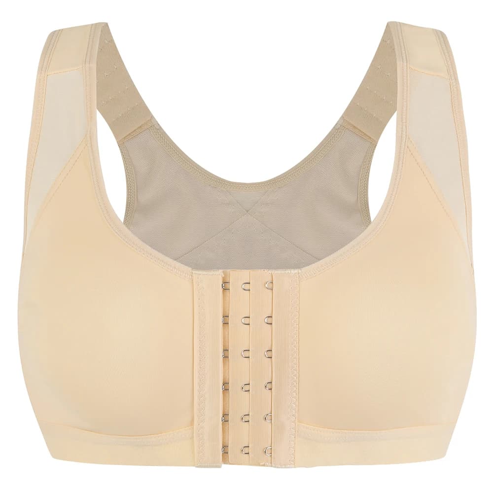 Soutien-gorge de compression post-opératoire pour femme, fermeture avant, sans armatures, soutien-go
