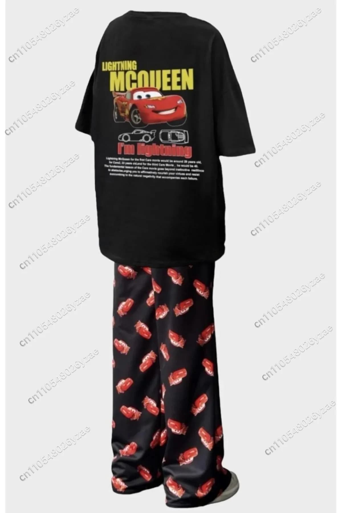 Nouvel ensemble pyjama assorti pour couples McQueen & Sally, collection été 2026 – T-shirt et pantal