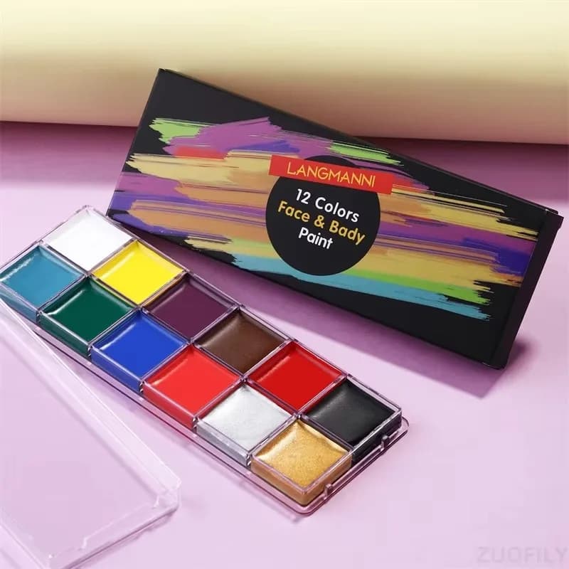 Crème de peinture pour le visage et le corps, imperméable, couleur, Non toxique, sûre, huile, noël, 