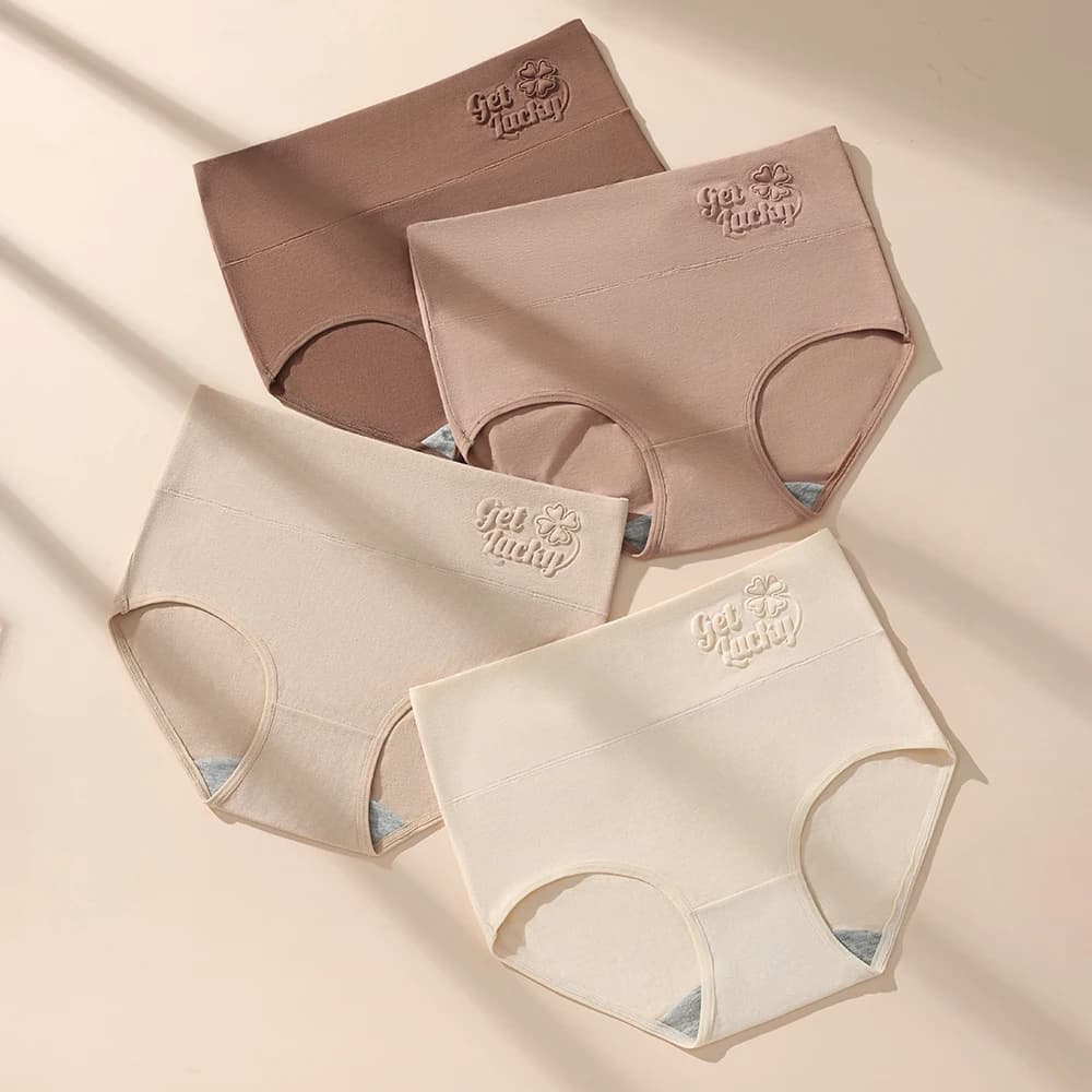 4 pièces culottes menstruelles taille haute contrôle du ventre coton confortable respirant étanche p
