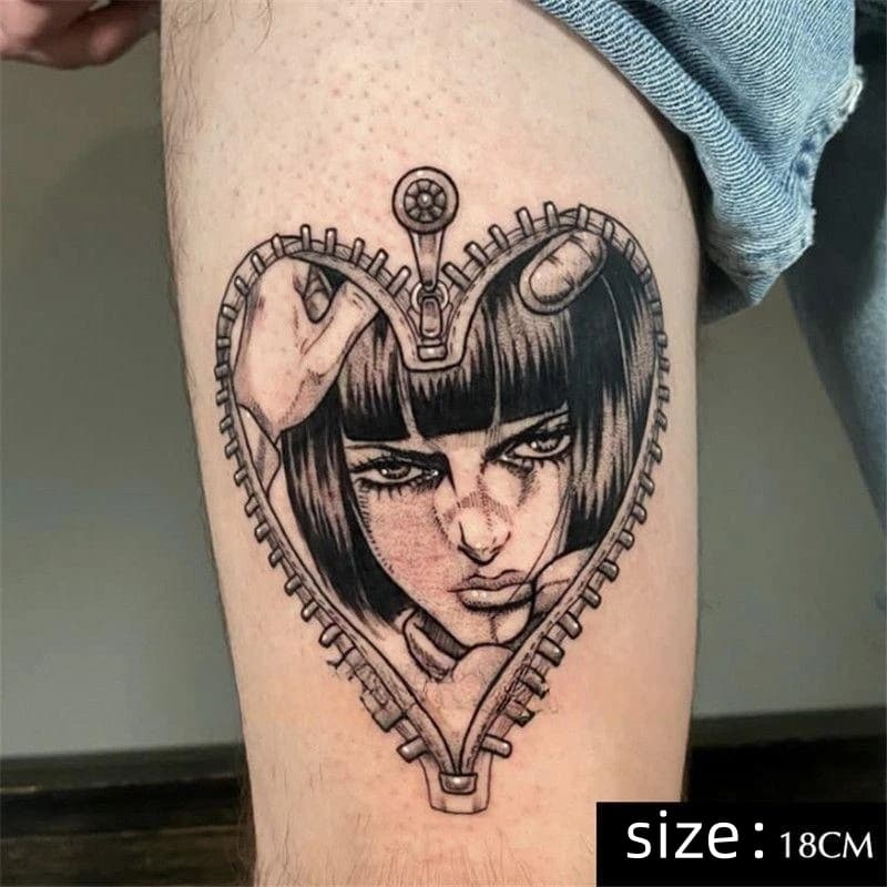 Tatouages Temporaires de Dessin Animé JoJo's Ives Arre Adventure pour Homme et Femme, Faux Autocolla