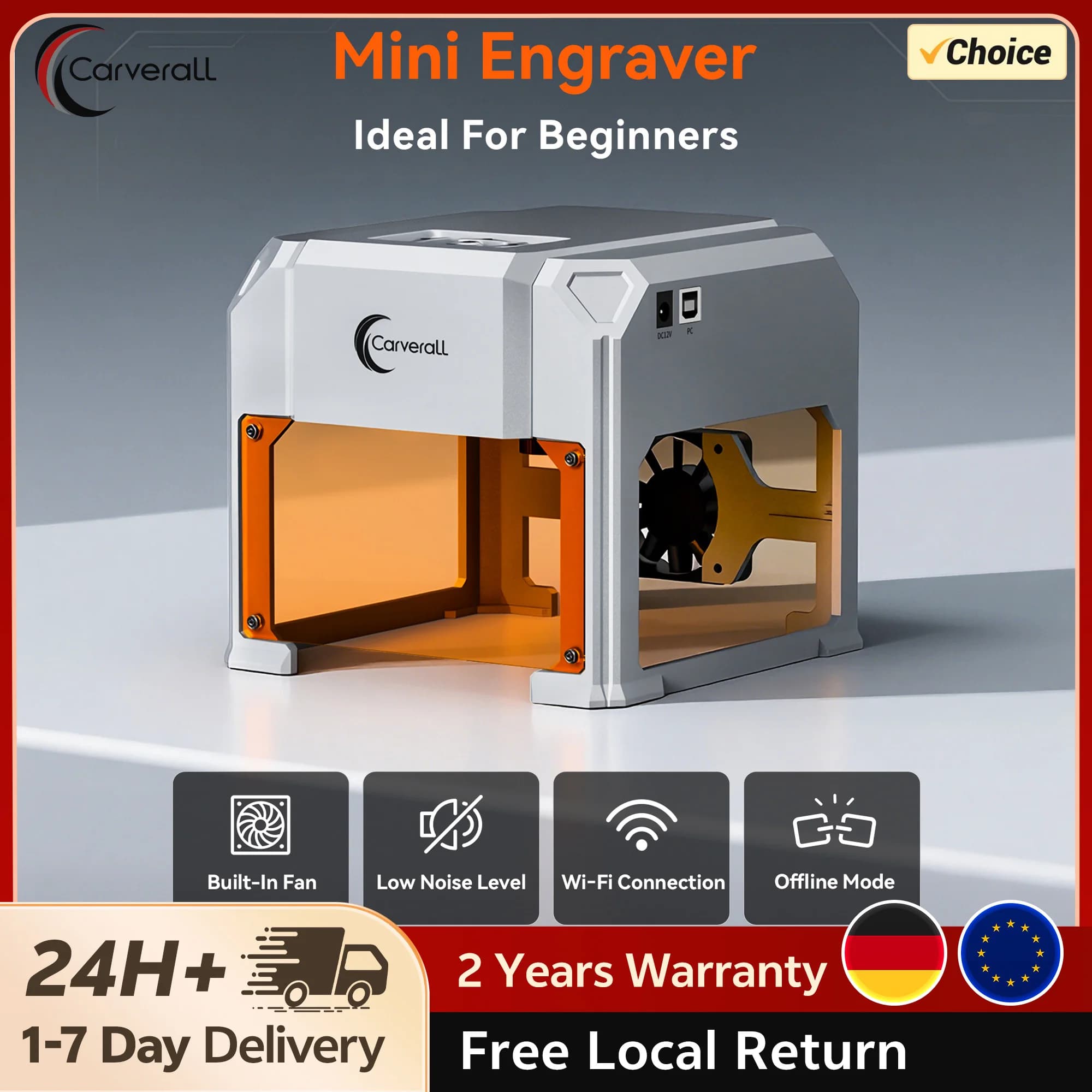 Carverall K4 3W Mini machine de gravure laser, diode 455 nm, carte TF hors ligne + support mobile, 8