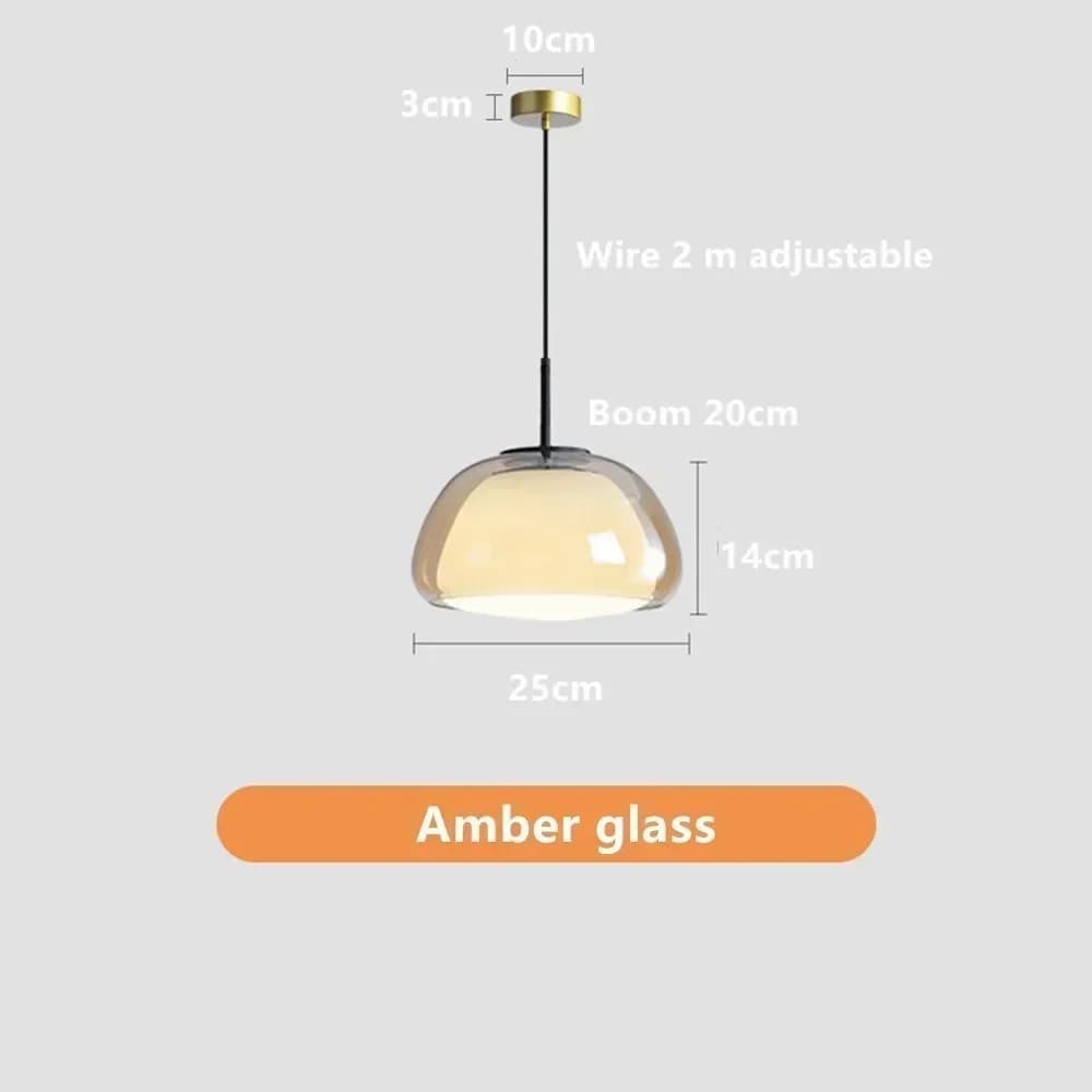 Lustre en ambre de gelée de styliste danois, luminaire décoratif d'intérieur, idéal pour un salon, u
