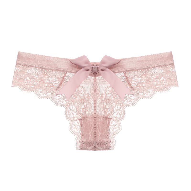 Incroyable femmes Lingerie G String sous-vêtements en dentelle femme nœud Sexy t-back String dame Tr