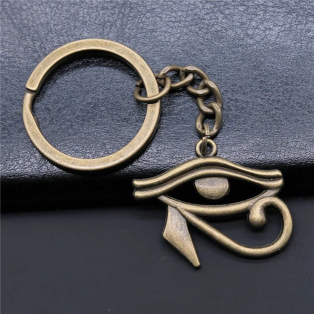 Porte-clé Pharaon Œil d'Horus de la Prairie Mystérieuse, Bijoux de ixCréatifs, Cadeau d'Accessoires