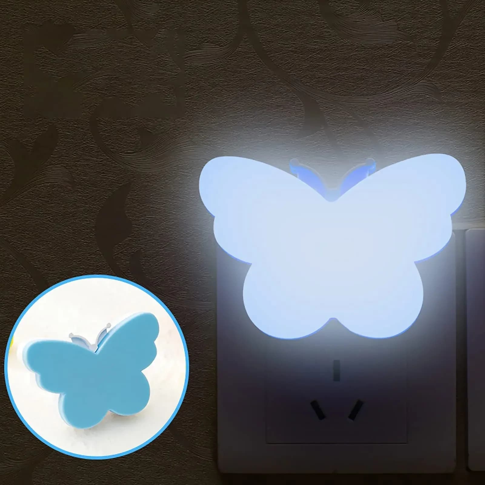 Papillon LED veilleuse US Plug in capteur intelligent pour la décoration de la pièce chambre cuisine